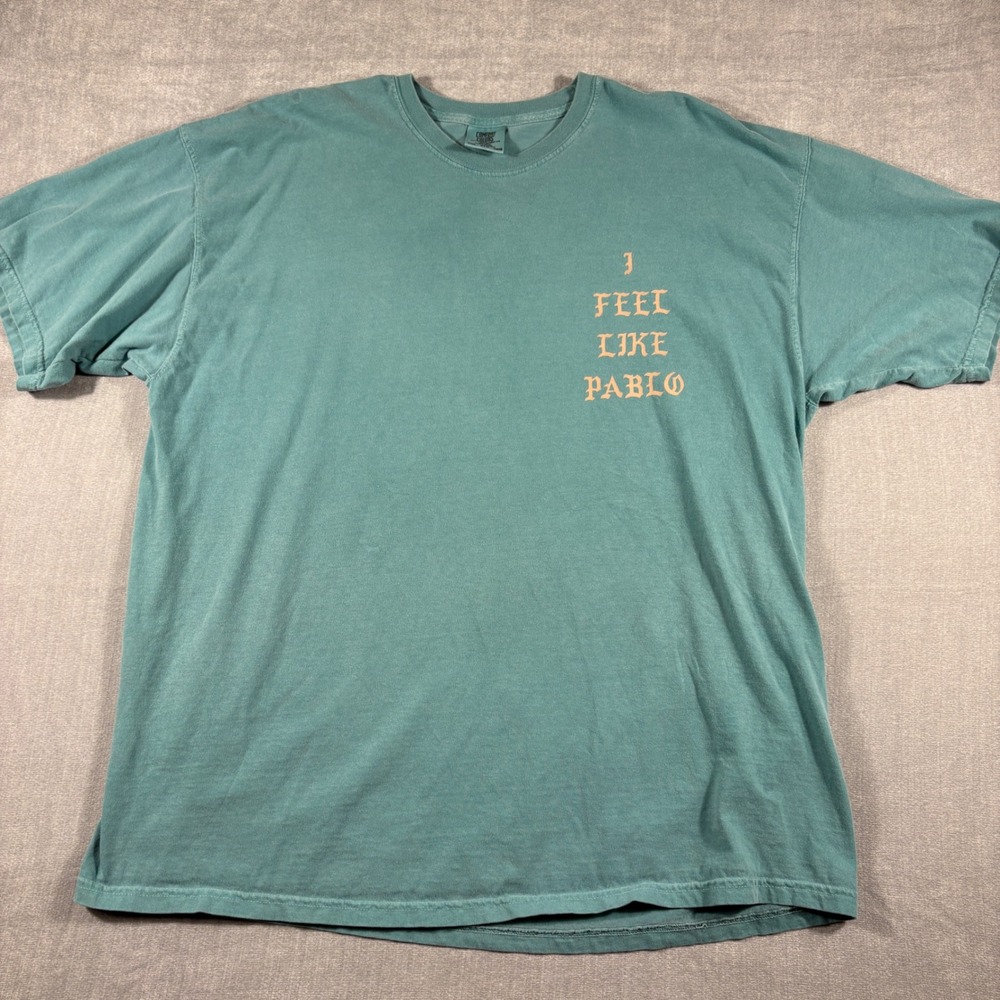 Kanye West I Feel Like Pablo Los Angeles Comfort Colors Tee Teal Mens 2XL